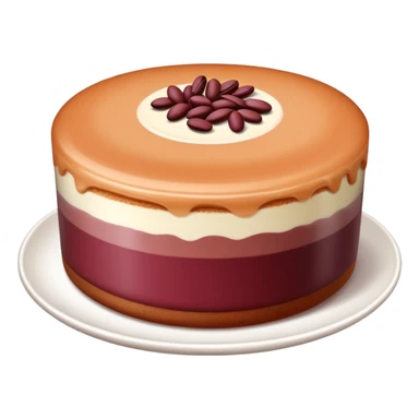 Put chai ko red bean pudding cake with muted colors sticker