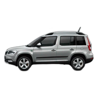 Car “Skoda Yeti” in grey colour sticker