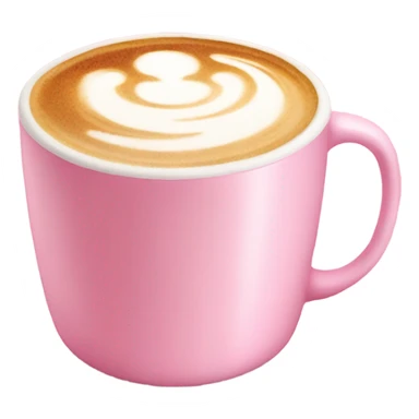 pink cup latte sticker