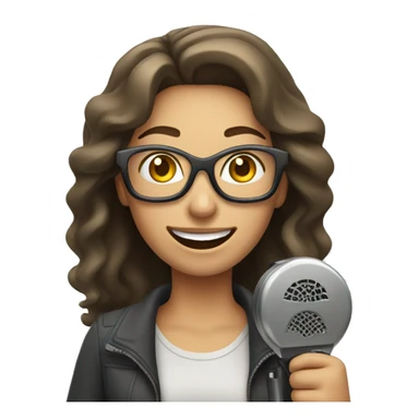 Happy woman holding a metal detector  sticker