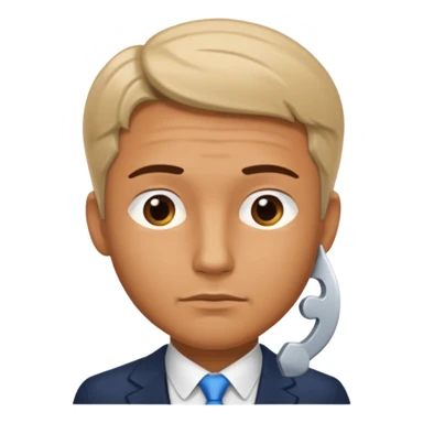 Rich man asking himself a question, thoughtful sticker