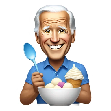 joe biden eating ice cream sticker