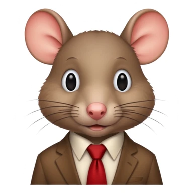 rat wearing  red tie sticker