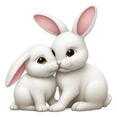 Bunny chewing on another bunny’s ear sticker