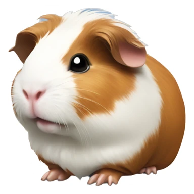 Guinea pig with christmas sticker