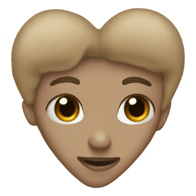 Make me a beige heart  sticker