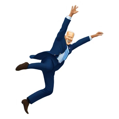 Biden doing a cartwheel  sticker