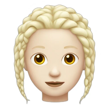 Albino with cornrow hair sticker