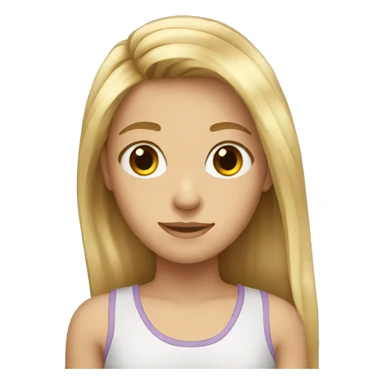 long blond hair teenager with brown eyes sticker
