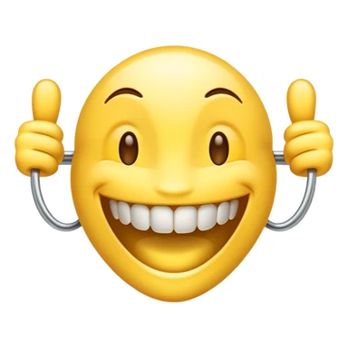 Smiling emoji with gold grills  sticker
