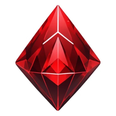 iOS sticker, dark fantasy crystal, monochrome red, minimal sticker