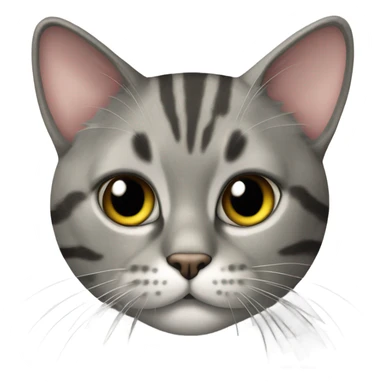 Maine coin cat with grey tabby fur sticker