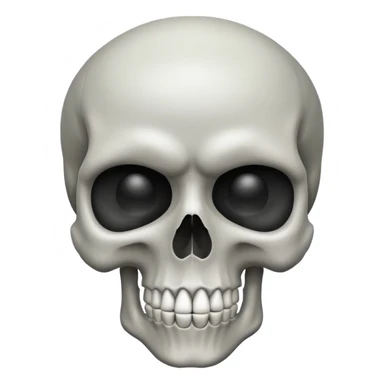 Skull emoji pointing sticker