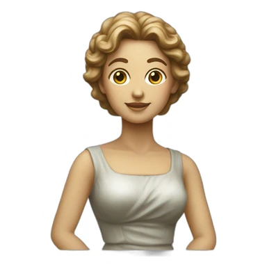 Chiara facchetti as a statue sticker