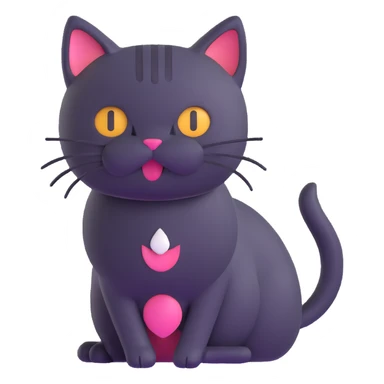 cat mewing sticker