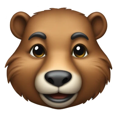 A cool beaver  sticker