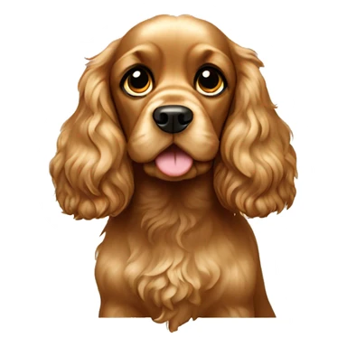 Dog cocker spaniel gold with big eyes sticker