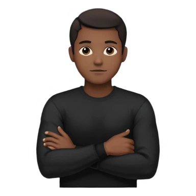  silhouette  crossing his arm  sticker