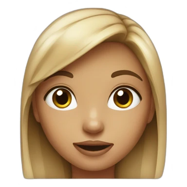 cute girl that looks relieve and hungry sticker