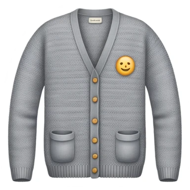 gray knit cardigan sticker