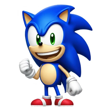 sonic Laughing sticker