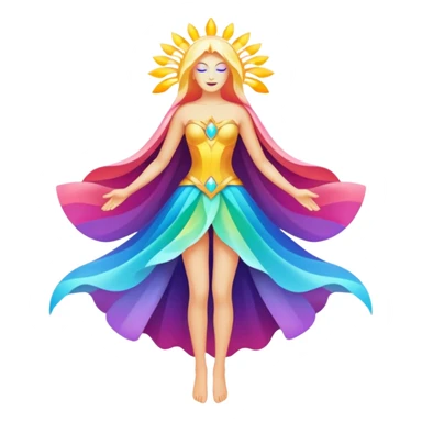 Abstract Colorful Ascending Divine La Creatura, full body sticker