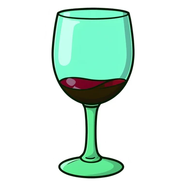 glass filled to the brim with red wine sticker