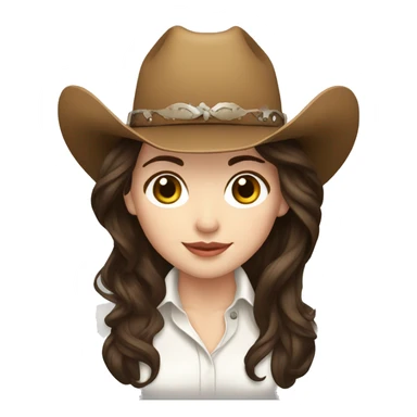 cowgirl, brunette hair, pale skin, line dancing sticker