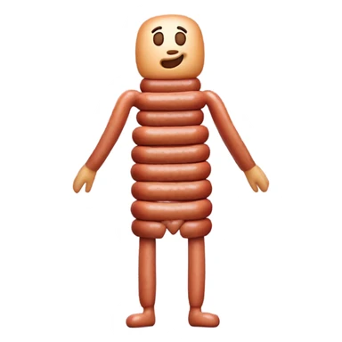 Sausage and love hearts man sticker