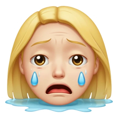 crying face emoji, expressive and clear sticker