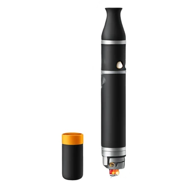 Black E-cigarettes with smoke sticker