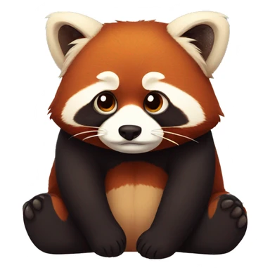 sad red panda sticker