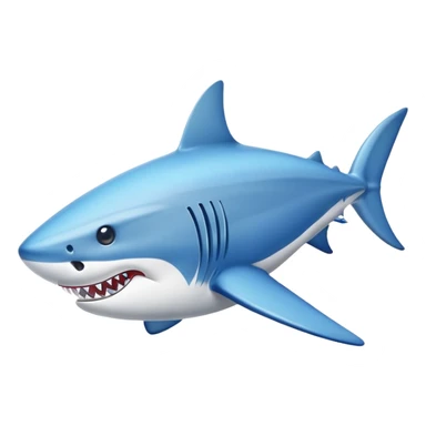 Tiburón con zapatillas nike azul sticker