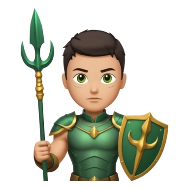 Soldier – trident + bronze fins. sticker