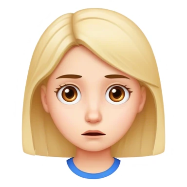 Girl with a confused face sticker