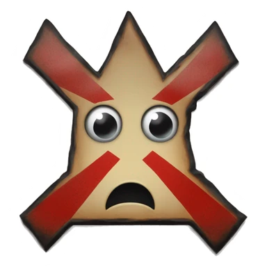 goofy danger warning sign monster sticker