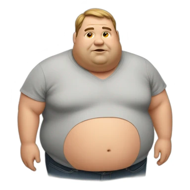 Fat man sticker