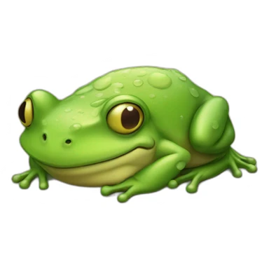 mr frog is asleep sticker