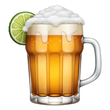 Mexican cerveza with salt rim sticker