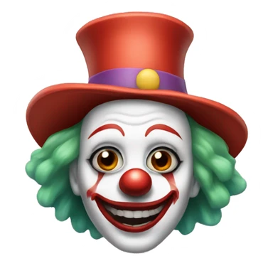 creepy clown remove makeup sticker