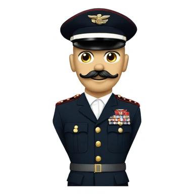 Marine corps dress blues with mustache sticker