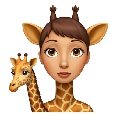 Woman with a neck like giraffe  sticker