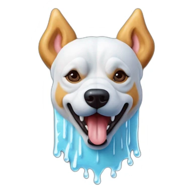 Chien en forme de glace  sticker