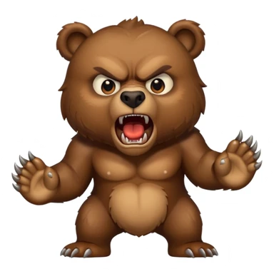 angry bear sticker
