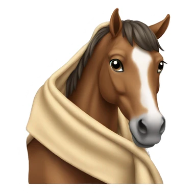 Horse with blanket sticker
