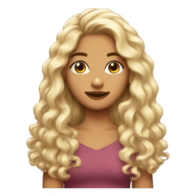 fille peau hâlée longs cheveux bouclés sticker