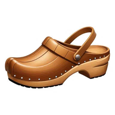 simple wooden clogs sticker