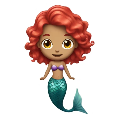 Mermaid with red hair sticker