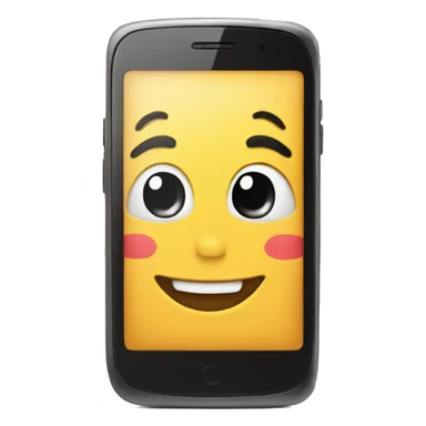 smartphone with the emotion of happiness sticker