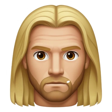 Triple H with hazel eyes, long blonde hair sticker